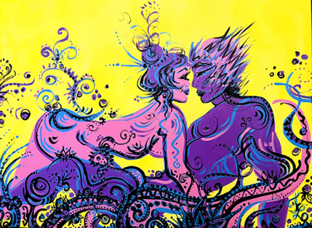 LÁSKA V 2025 / 50x70 akryl na plátně